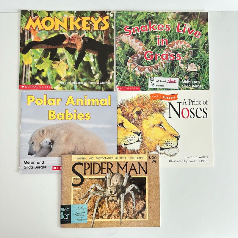 Learn to Read Animal Book Bundle, Lot of 17, Early Reader