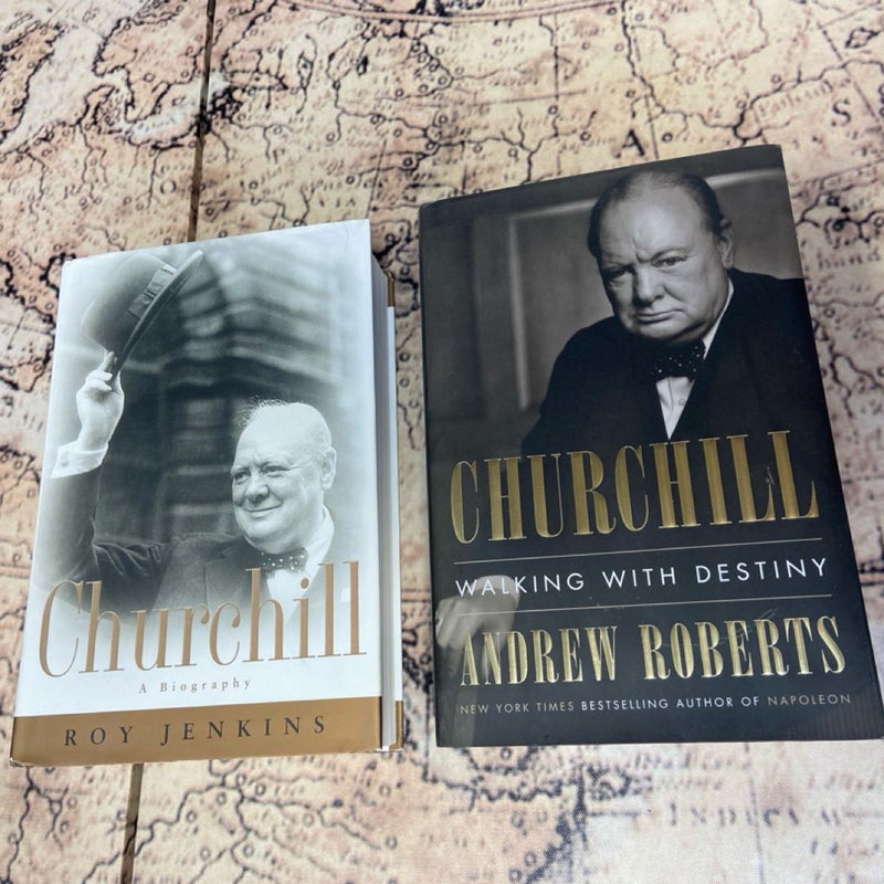 LOT Of 2 Biographies Winston Churchill Hardcover