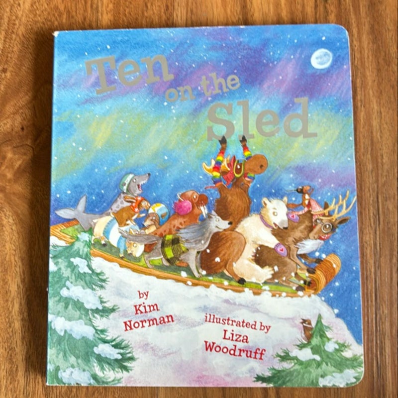 Ten on the Sled Boardbook