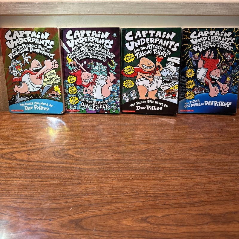 Captain Underpants The 2nd, 3rd, 4th and 8th Epic Novel