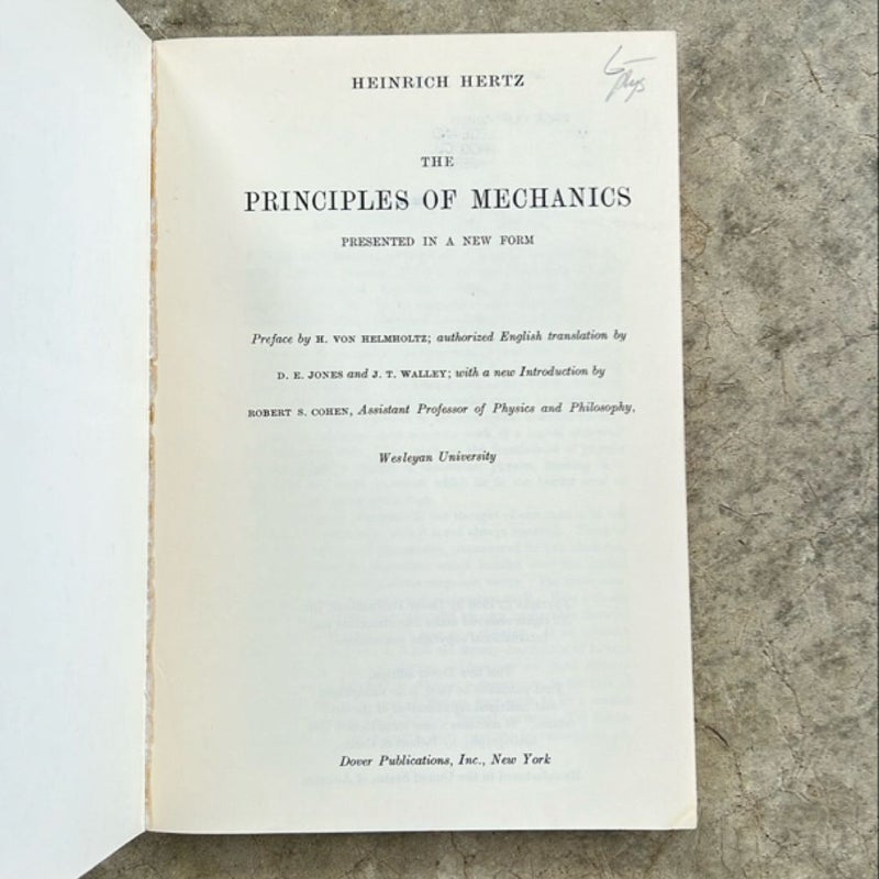 The Principles of Mechanics (1956)