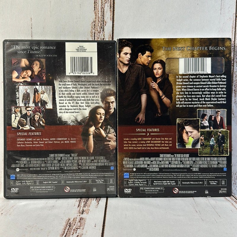(2) Twilight Movies DVD Lot