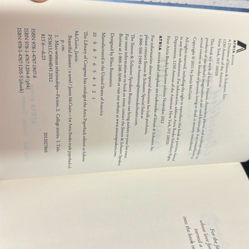 Beautiful Disaster Signed Limited Edition (First Edition, First Printing)