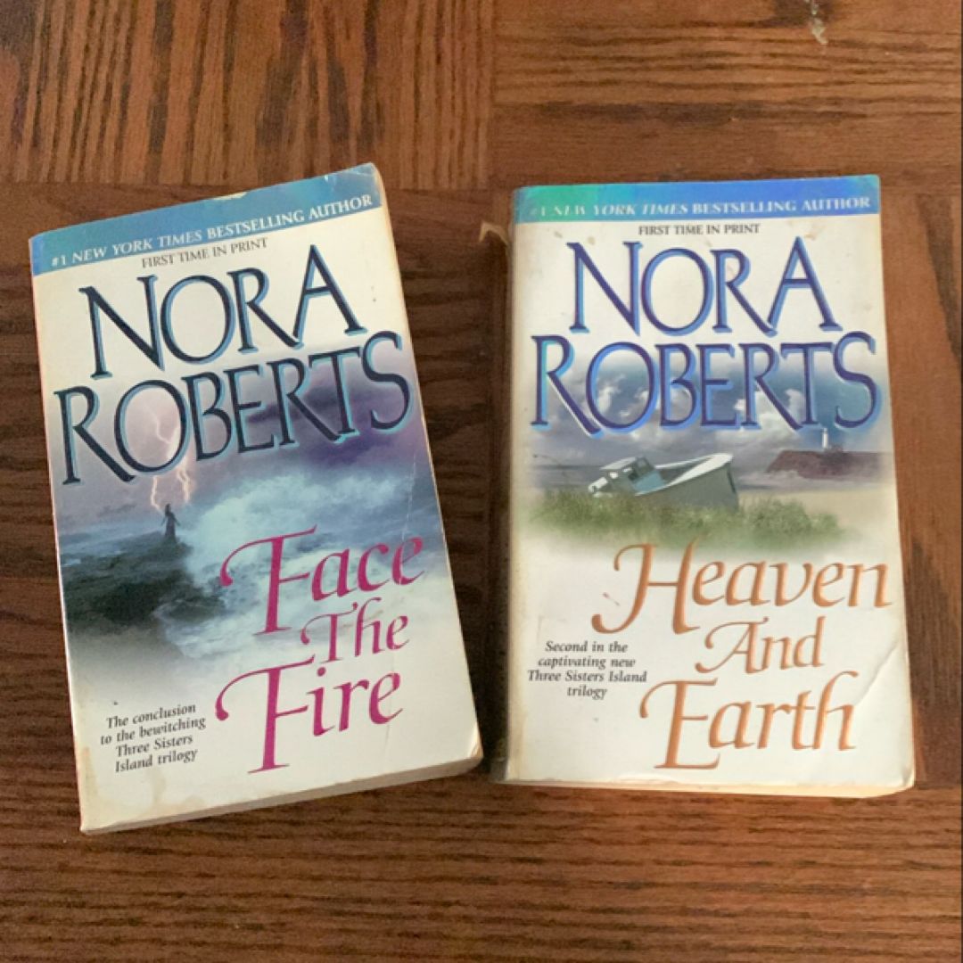 Nora Roberts lot -Face the Fire, Heaven and Earth