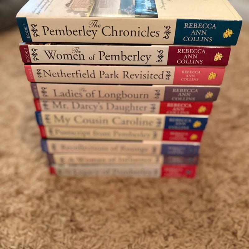 Lot #1-10 COMPLETE The Pemberley Chronicles By Rebecca Collins Paperbacks