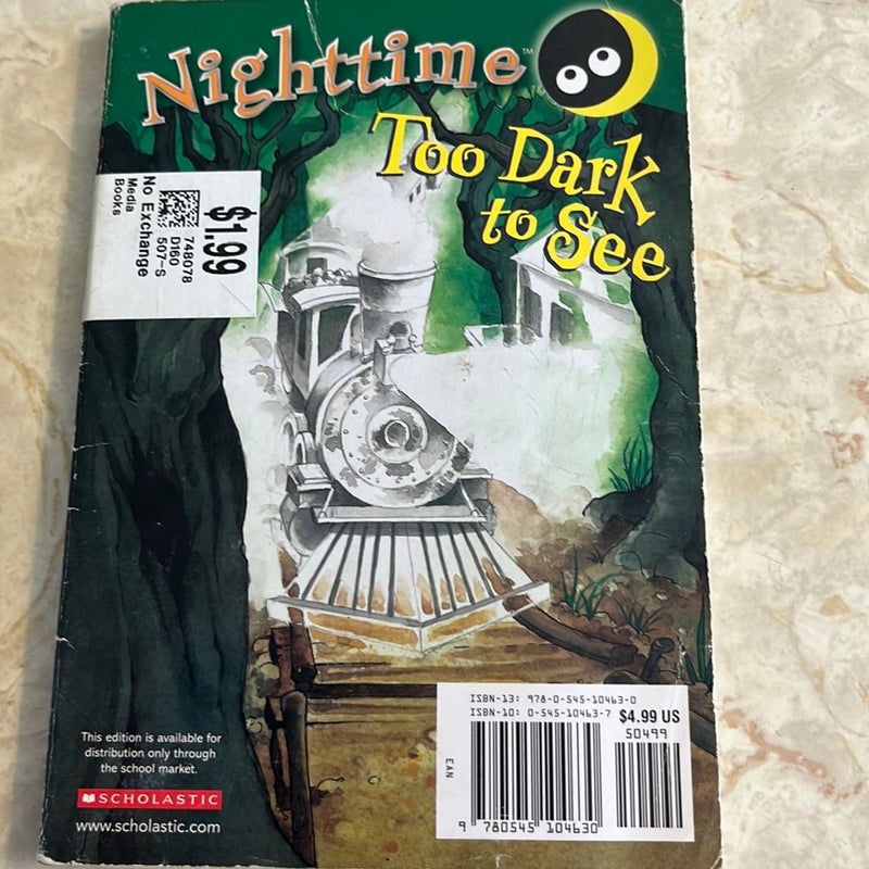 Nighttime: Too Dark to See & Too Scared to Sleep flip over book 