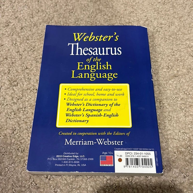 Webster’s Thesaurus of the English Language