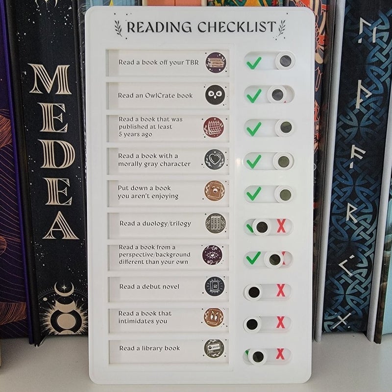 Owlcrate TBR Reading Checklist