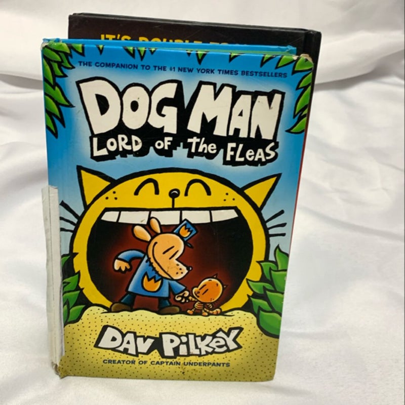 Lot of two Dog man books Lord of the Fleas and a tale of two kitties