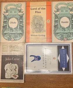 Bundle of Shakespeare and classics  Penguin books  1958-1960 approximately