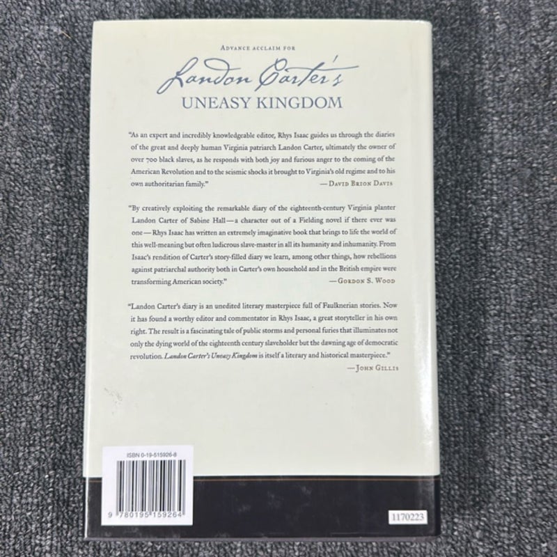 Landon Carter's Uneasy Kingdom