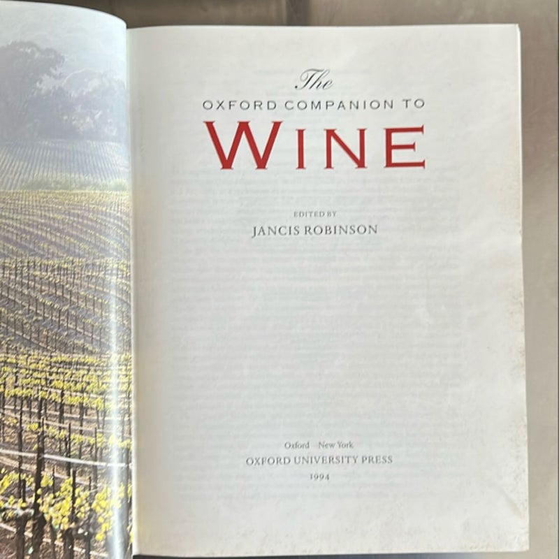 The Oxford Companion to Wine