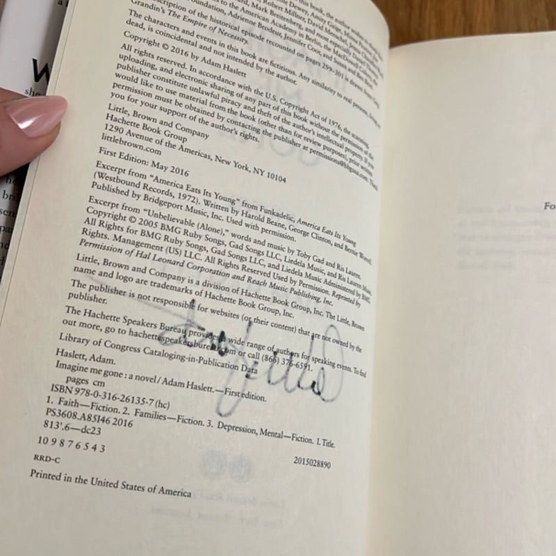 Imagine Me Gone (SIGNED)