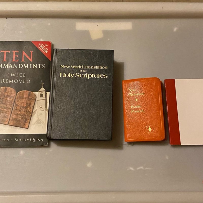 Ten Commandments Twice Removed & Holy Bible Book Bundle