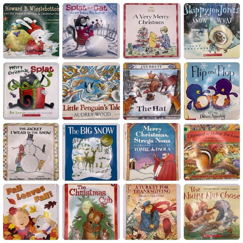 Bundle of 16 Christmas and Thanksgiving Books for $16! 