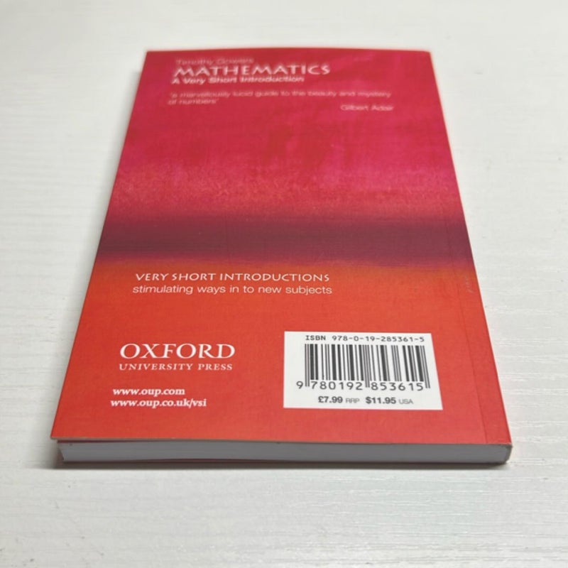 Mathematics: a Very Short Introduction