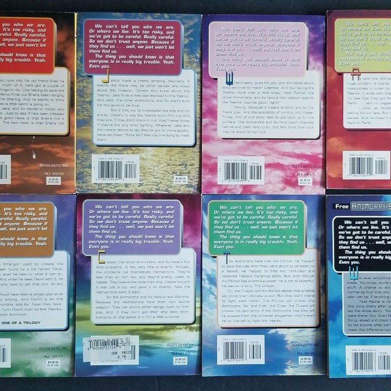 VINTAGE 90s LOT OF ANIMORPHS BOOKS INCLUDES ANDALITE'S GIFT W/NEW IRON-ON DECAL