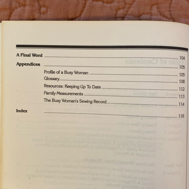 The Busy Woman's Sewing Book