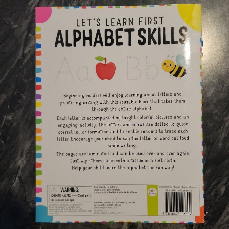 Let's Learn- First Alphabet Skills (Write and Wipe) - Literati