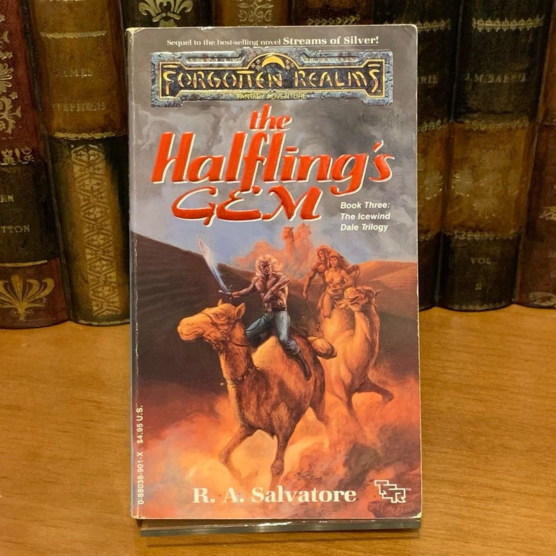 Vintage Forgotten Realms: The Halfling's Gem, Legend of Drizzt, Icewind Dale 3, 1990 First Edition First Printing