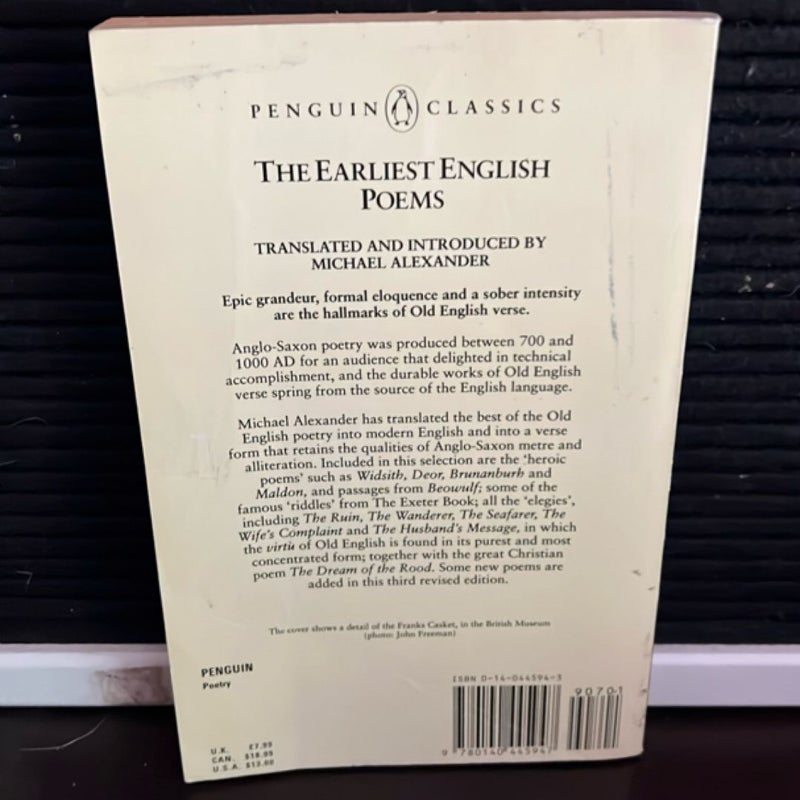 The Earliest English Poems
