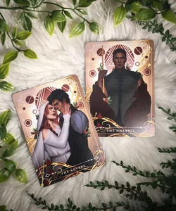 FairyLoot Tarot Cards The Lovers and Chariot (Poppy, Hawke and Kieran) From Blood and Ash 