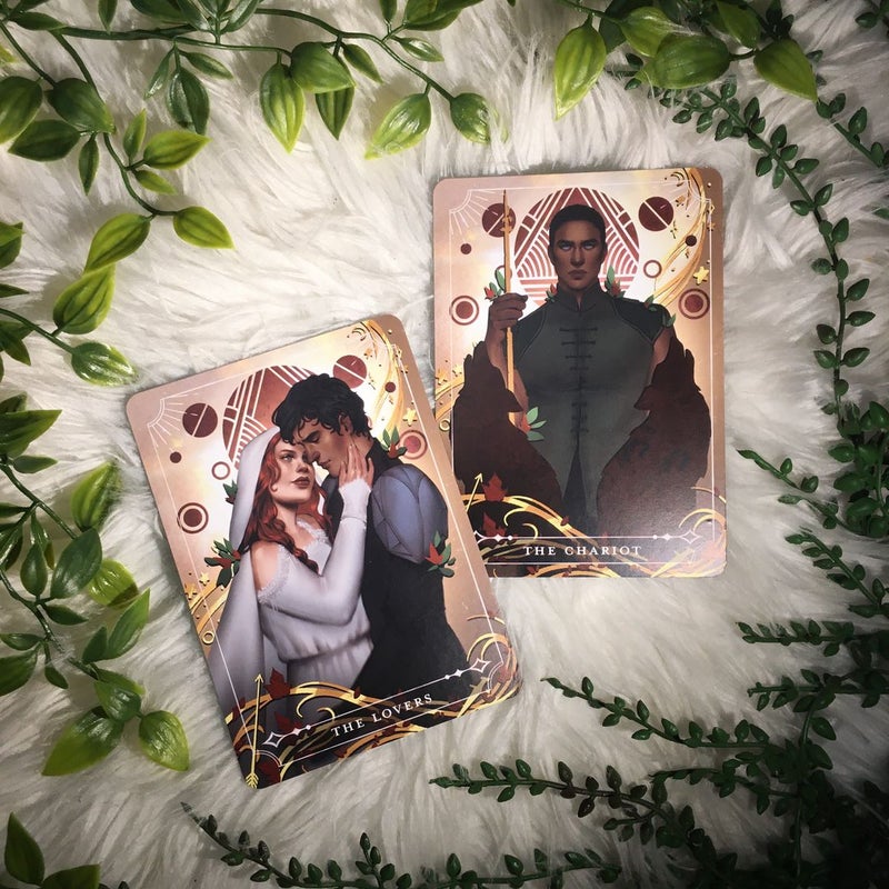 FairyLoot Tarot Cards The Lovers and Chariot (Poppy, Hawke and Kieran) From Blood and Ash 
