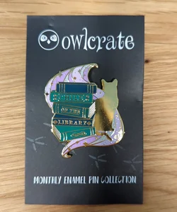 Owlcrate pin Libraries of Wonder June 2019 Box 52
