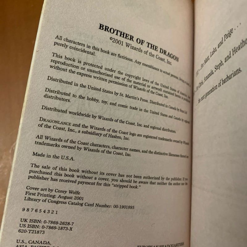 DragonLance: Complete Barbarians Trilogy Set: Children of the Plains, Brother of the Dragon, Sister of the Sword, All First Edition First Printing