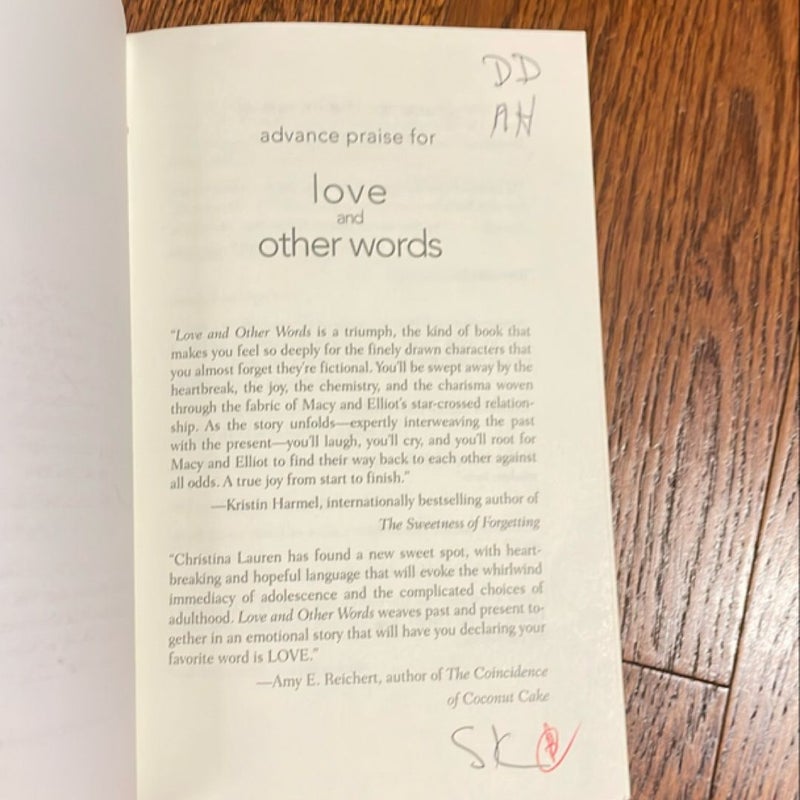 Love and Other Words