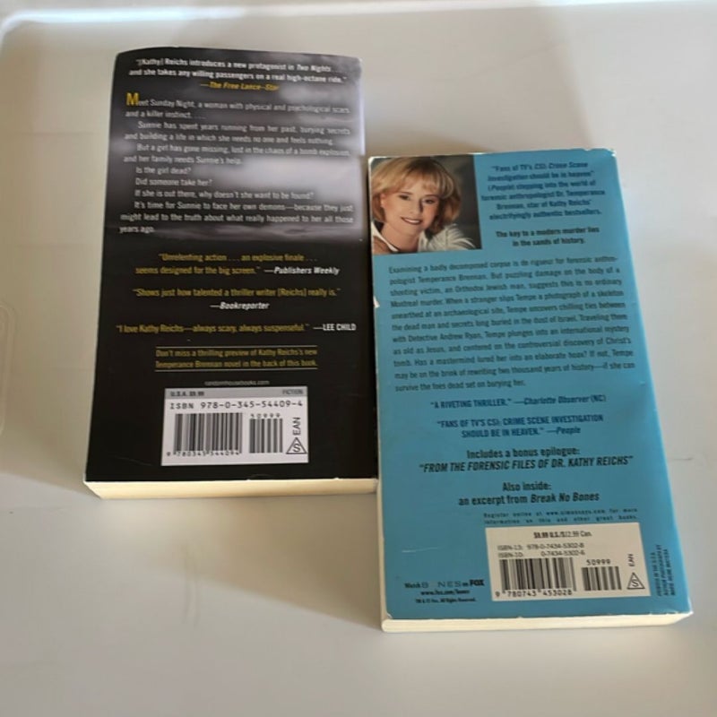 Lot of 2 Books by Kathy Reighs