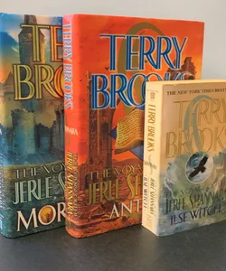 The Voyage of the Jerle Shannara Trilogy: Ilse Witch, Antrax, Morgawr (1 Paperback, 2 First Edition, First Printing Hardcovers)