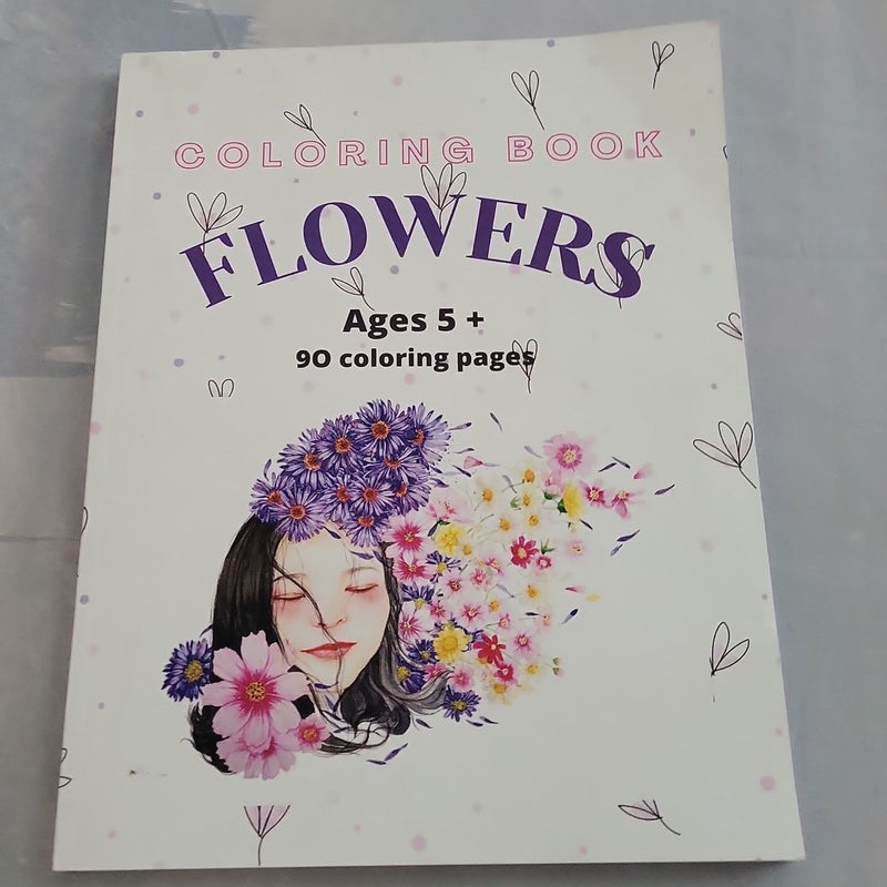 Flowers Coloring Book for Kids 5+