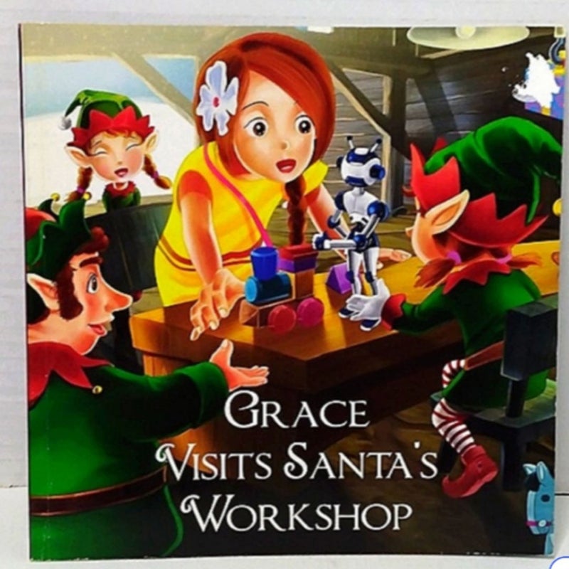 Grace cisit Santa's workshop book