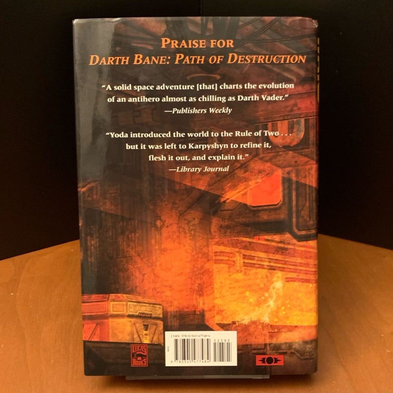 Star Wars: Complete Darth Bane Trilogy: Path of Destruction, Rule of Two, Dynasty of Evil. All First Edition First Printing