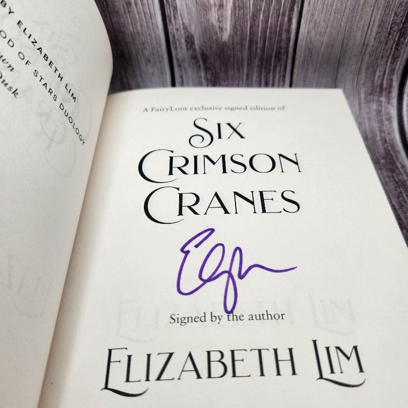 Fairyloot Signed Special Edition - Six Crimson Cranes by Elizabeth Lim