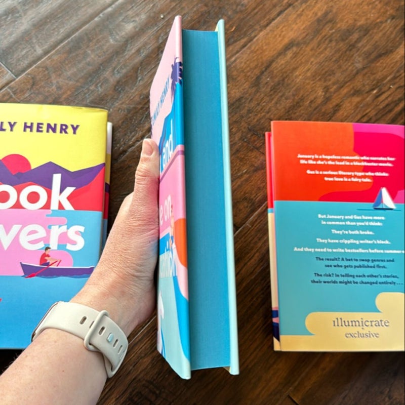Emily Henry - Illumicrate signed exclusive editions of Book Lovers, People We Meet On Vacation, and Beach Read