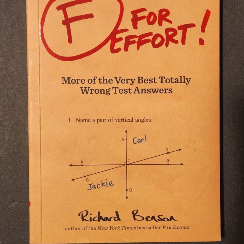 F for Effort