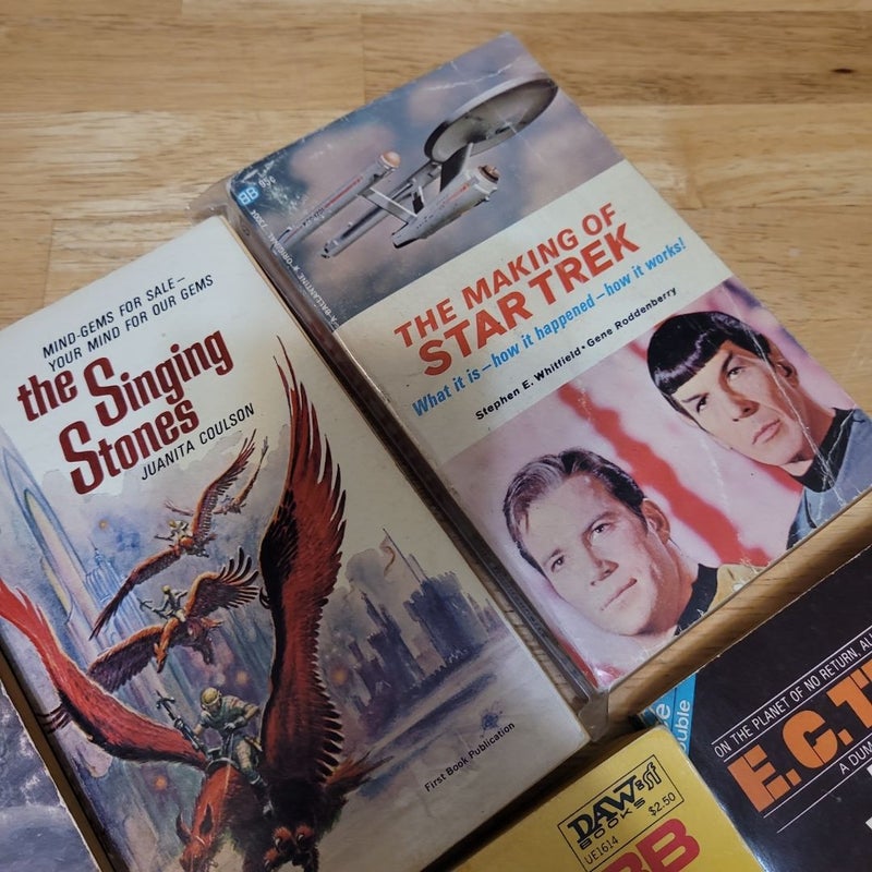  Sci-fi  Fantasy vintage paperbacks.  