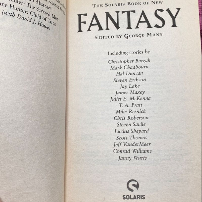 The Solaris Book of New Fantasy