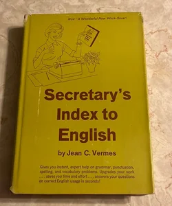Secretary’s Index to English 