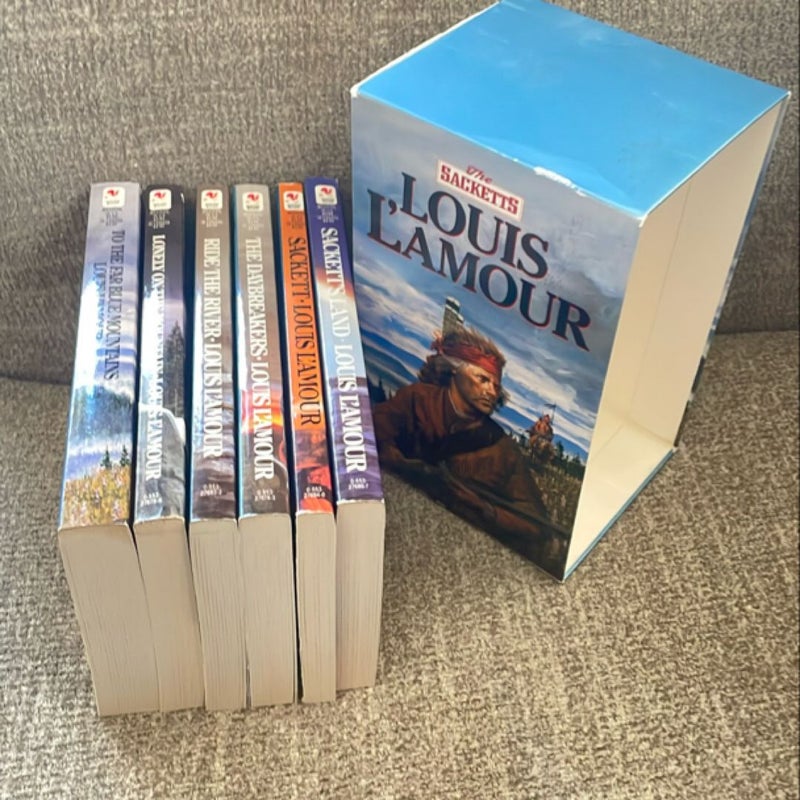 Boxed set of 6 Louis L’Amour books 