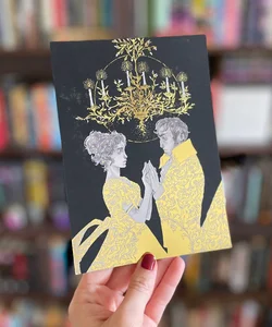 Darcy & Elizabeth gold foil print (Pride and Prejudice inspired)