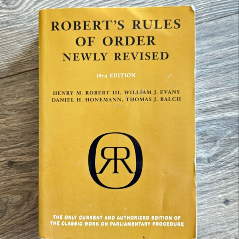 Robert's Rules of Order