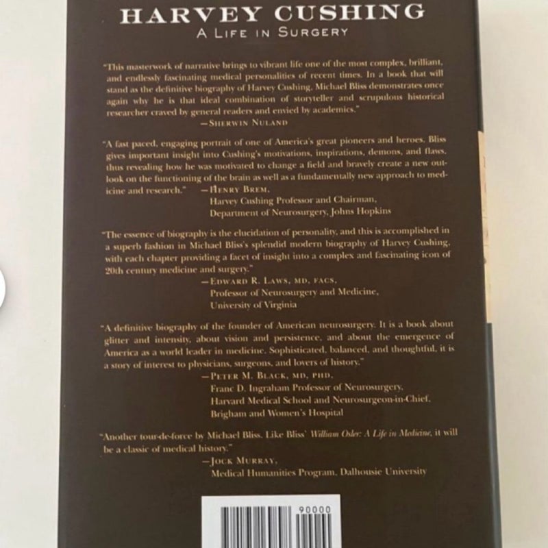 Harvey Cushing: A Life in Surgery by Michael Bliss, First Edition HB with DJ