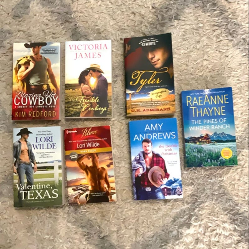 Lot of 7 Cowboy Romances