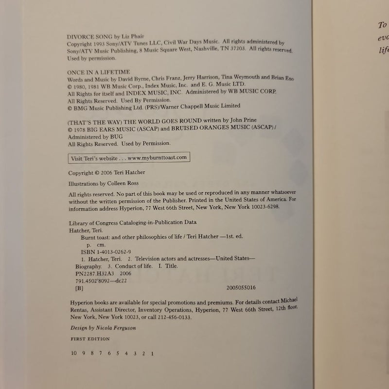 Burnt Toast (First Edition)