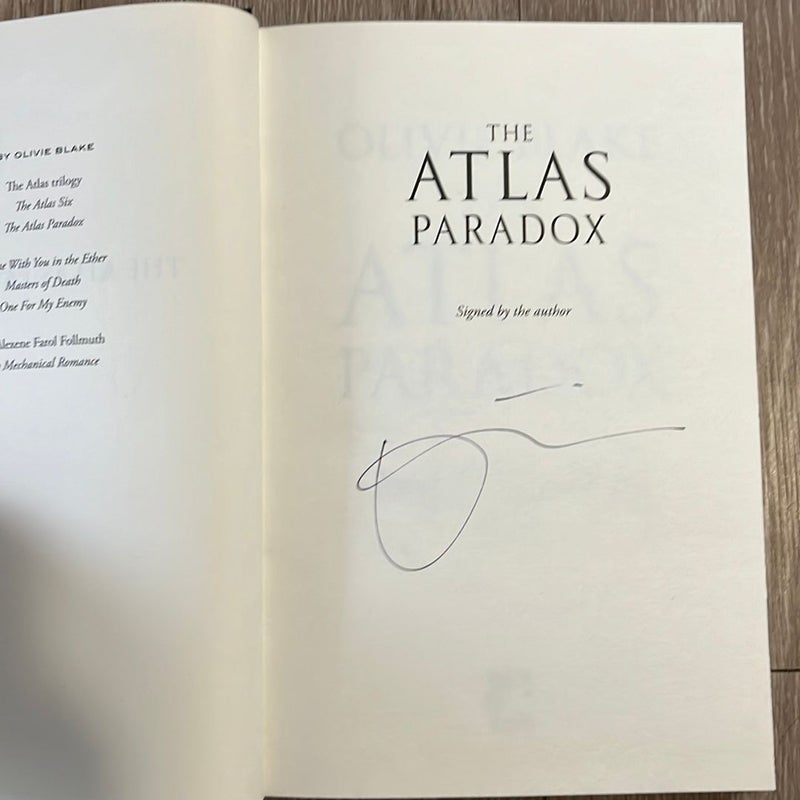 The Atlas Paradox Waterstones Signed Edition