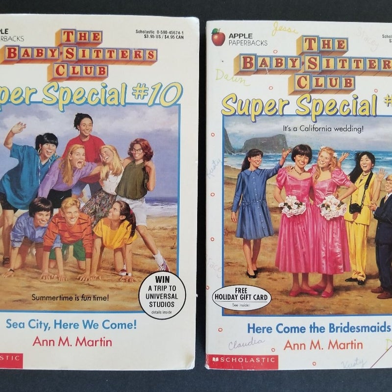 VINTAGE 1980s SET OF 12 THE BABYSITTERS CLUB BOOKS CHECKED COVERS & SPECIAL ED.