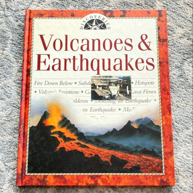 Lot of 2 Books Discoveries Series: Volcanoes & Earthquakes and How Things Work